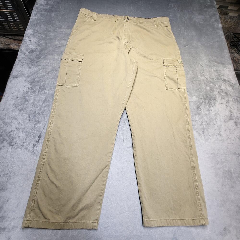 Wrangler Cargo Pants Mens 44x30 Khaki 70LEWGR Cotton‎ Utility Pockets Casual